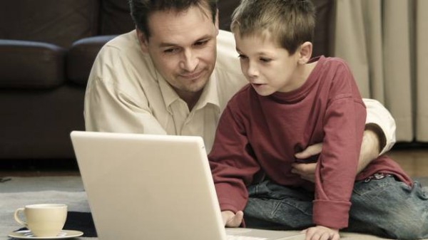 father+son+parent+family+computer+money+advice+play+learn+trust+