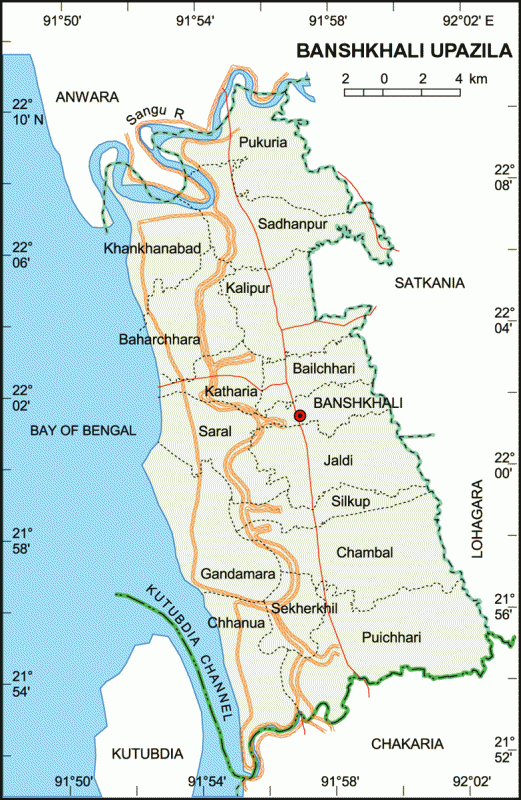Map Of South Bashkhali, chittagong