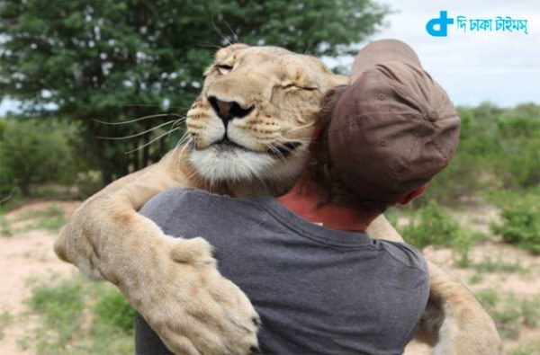 Lion people friendship