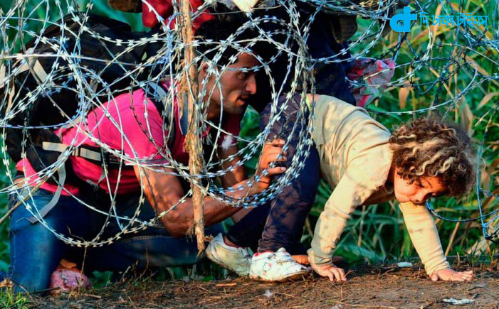 হাঙ্গেরিতে ঢুকলেই গ্রেফতার: আবারও কাটাতারের বেড়া টপকানো অমানবিক দৃশ্য! 7