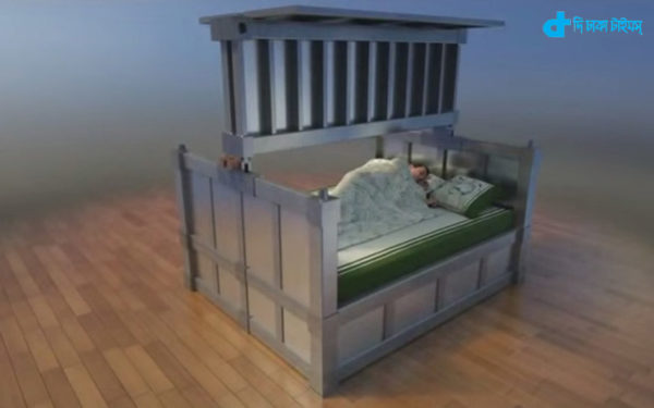 Earthquake-proof bed in house