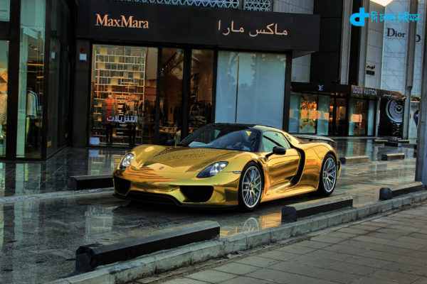 Saudi Prince and his gold car