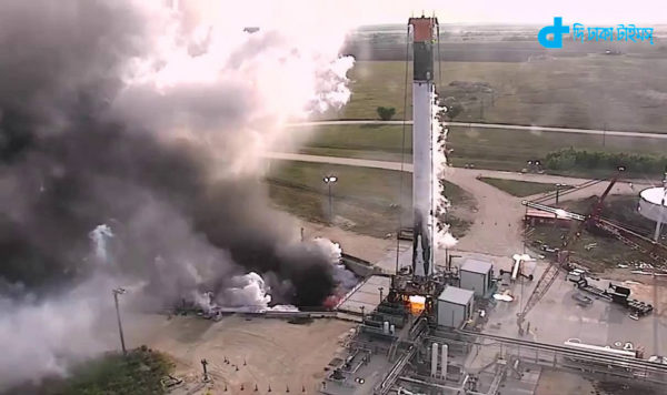 Florida launch pad explosion spaceship