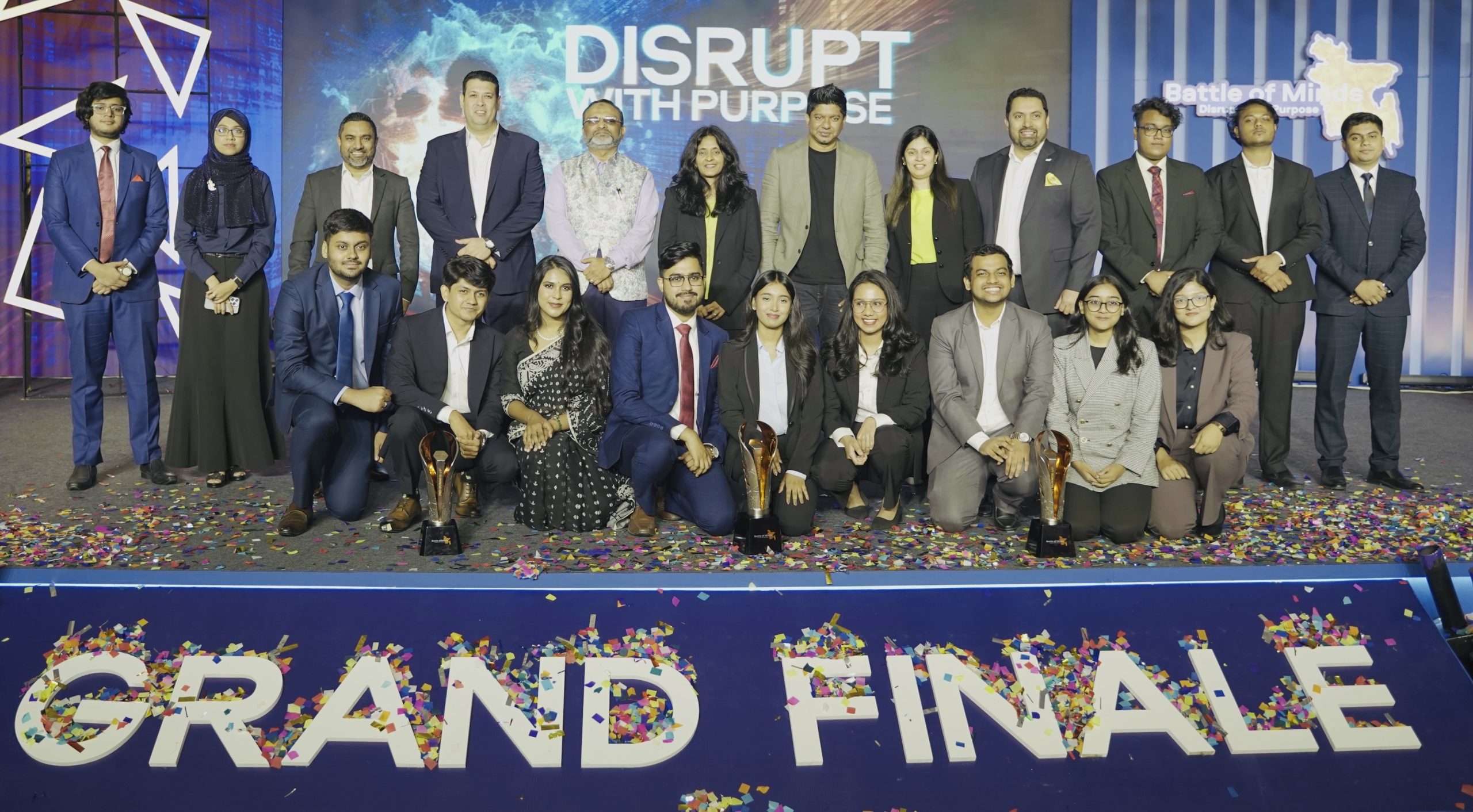 "ব্যাটেল অব মাইন্ডস'' ২০২৪ -এর বিজয়ী বিইউপি’র টিম পারডন আস, কামিং থ্রু 1