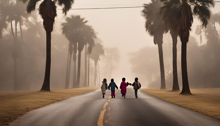 শীতের সকালে শিশুদের পদচারণা 23