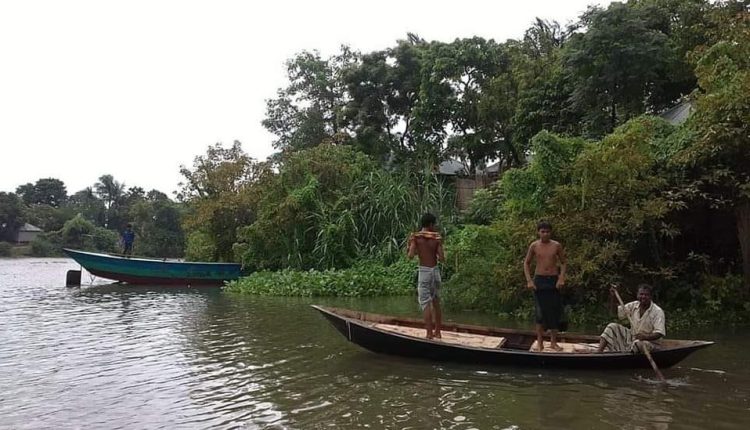 গ্রাম-নদী-নৌকা সব মিলিয়ে সুন্দর একটি প্রাকৃতিক দৃশ্য 23