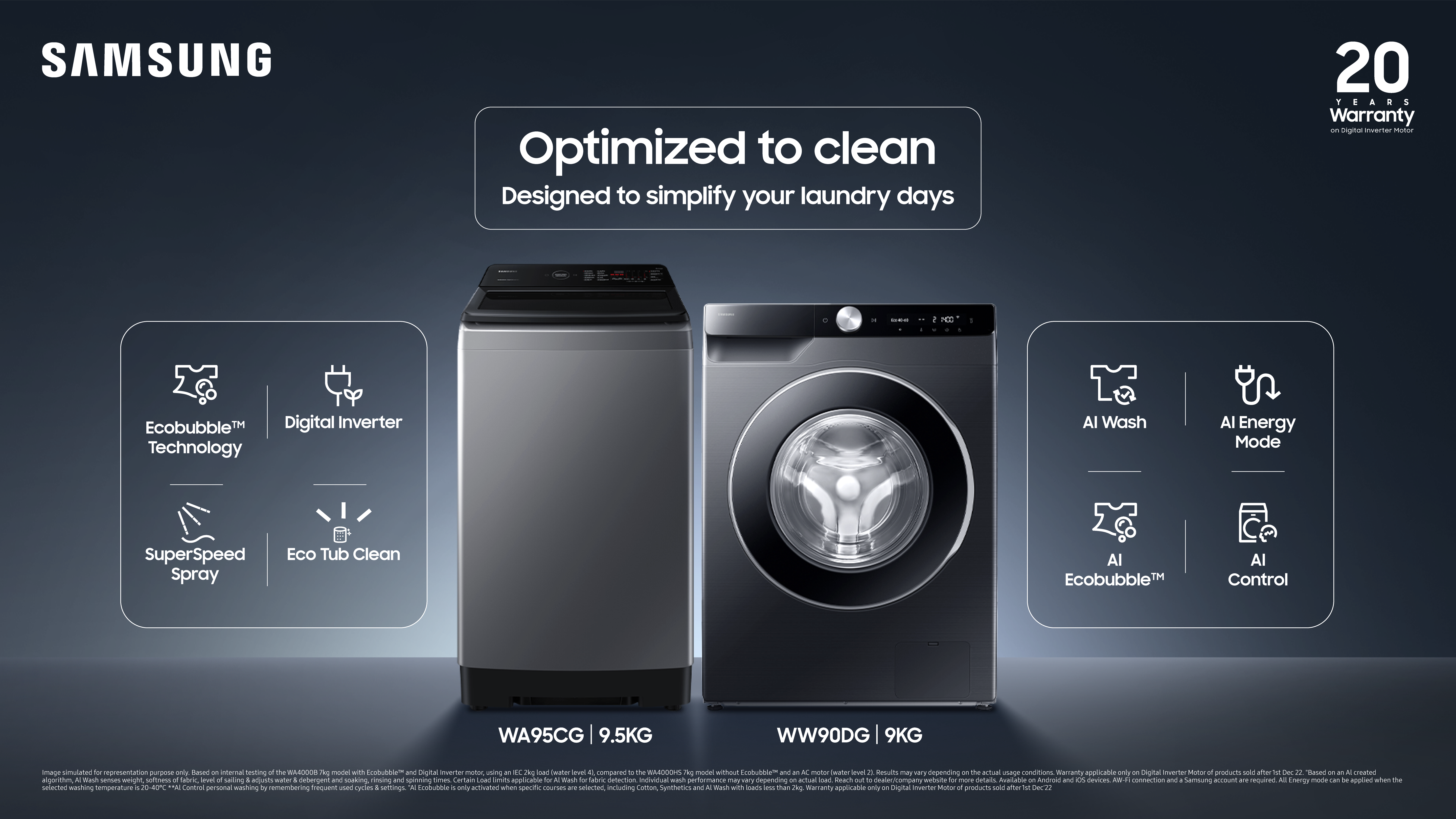 স্যামসাং নিয়ে এলো উচ্চ সক্ষমতা সম্পন্ন নতুন দুটি স্মার্ট ওয়াশিং মেশিন 34