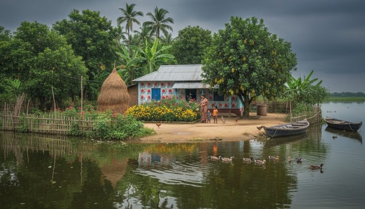 চারিদিকে পানি আর তারমধ্যে বাড়ি 1 চারিদিকে পানি আর তারমধ্যে বাড়ি 1