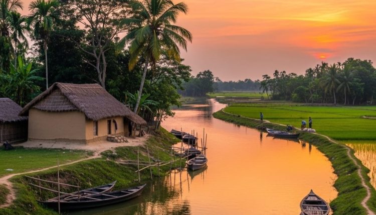 গ্রামের মধ্যদিয়ে বয়ে গেছে নদী 1 গ্রামের মধ্যদিয়ে বয়ে গেছে নদী 1